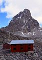 The Austrian Hut sleeps 30 in 3 dormitories. It is situated near the Lewis Glacier at 4790 m (15,715 ft) and makes a good base for climbing Point Lenana or exploring the nearby peaks.