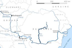 Olt Nehri'ni gösteren harita