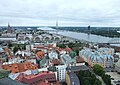 Blick von der Petrikirche auf Riga, Lettland