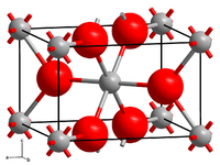 Kristallstruktur von Titan(IV)-oxid (Rutil)