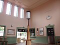 Restored interior of station building, August 2009