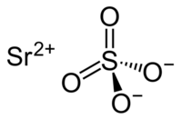 Structuurformule van strontiumsulfaat