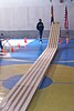 Pinewood derby track at St. Francis de Sales Roman Catholic Church in Philadelphia