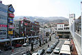 Exiting a train station in Ikoma