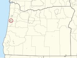 Location of the Siletz Reservation in Oregon