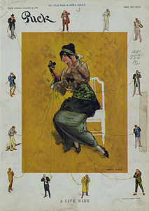 Puck cover, August 8, 1914, painted by Stein