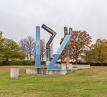 Abstrakte Kunst an der ZDF-Straße in Mainz