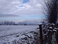 Snowy field in Batuco.