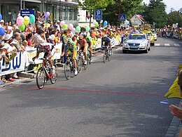 Die Verfolger: Jens Voigt, Johann Tschopp, Alessandro Bertolini, Dario David Cioni und Carlos Barredo (von links)