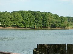 The Yellow X marks the site of the wreck of HMS Grace Dieu