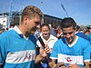 Amir Shapourzadeh (rechts) beim Trainingsauftakt des FC Hansa Rostock