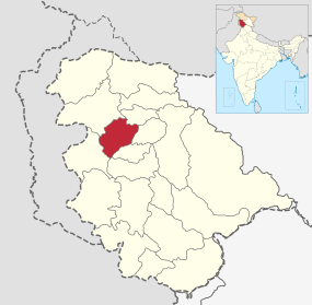Positionskarte des Distrikts Badgam