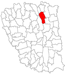 Location in Galați County