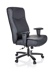 A leather executive office chair