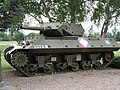 Mahnmal: Französischer M10 Wolverine-Panzer, am 26. Januar 1945 zwischen Illhaeusern und Elsenheim abgeschossen