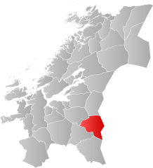 Lage der Kommune in der Provinz Trøndelag