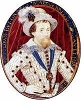 Porträt Jakob I. von England, gemalt von Nicholas Hilliard, 1603–1609