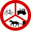 B-6/8/9 "no entry for vehicles other than car-like vehicles"