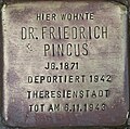 Stolperstein für Friedrich Pincus (Lindenthalgürtel 11)