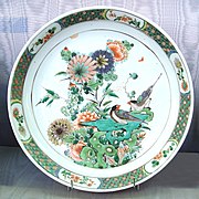 Wucai export plate, Kangxi period, c. 1680