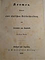 Alexander von Humboldt, III. Band, Kosmos (Humboldt), Stuttgart und Augsburg, 1850