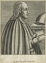 A late 16th-century engraving of Anselm, Archbishop of Canterbury