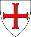 Das Wappen von Pyrmont wurde seit dem Anspruch Paderborns auf dieses Gebiet abwechselnd mit dem paderbornischen Kreuz im Wappenschild geführt