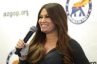 Guilfoyle speaking at a campaign rally in Sun City, Arizona, in November 2018