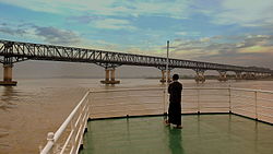 View of the bridge from the ferry
