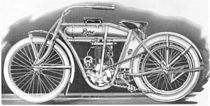 Het eerste model van Pope was deze 400 cc eencilinder met een Loop frame.