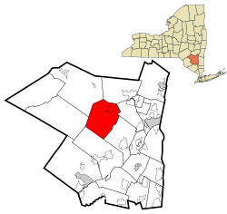 Location in Ulster County and the state of New York.