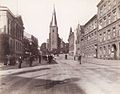 Akersgatas øvre del mot Sankt Olav domkirke, ca. 1900