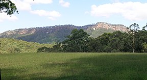 Blick auf Bago Bluff vom Oxley Highway