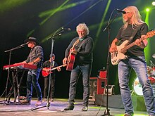 Country music band Blackhawk performing on a stage