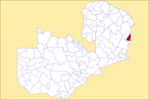 District location in Zambia