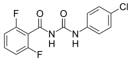 Structuurformule van diflubenzuron