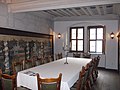 Bohlenstube der Spätrenaissance mit barocken Wandmalereien im Gasthof zur Goldenen Rose