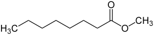 Strukturformel von Octansäuremethylester