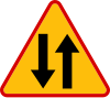 A-20 "road stretch with two-way traffic"