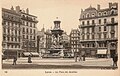 The Place des Jacobins, in 1900 In the background, the first buildings of the rue Mercière, destroyed when it was re-developed in its southern part