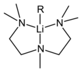 Skeletal formula of a generic monomeric RLi-PMDTA complex