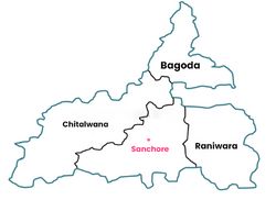 Location of जिला सांचौर की स्थिति