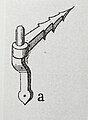 Stützkloben, dessen Haken in Holz eingeschlagen wird (Handbuch der Architektur, 1896)
