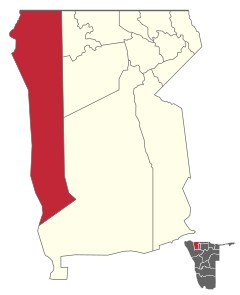 Karte Ruacana (Wahlkreis) in Namibia