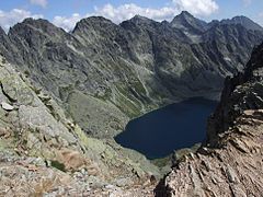 Veľké Hincovo pleso is the biggest and deepest mountain lake in the Slovak High Tatras