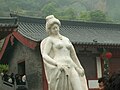 Statue of Lady Yang coming out of the bath