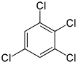 Struktur von 1,2,3,5-Tetrachlorbenzol