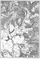 Historische AV-Karte Fuscher Kamm, 1891 – die Hochalm Moserboden mit Almhüttengruppe, und mächtige Vergletscherung der ganzen Glocknergruppe