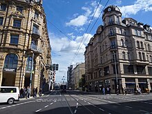 View east along Invalidenstraße from Chausseestraße, 2015