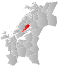 Kart over Verran Tidligere norsk kommune